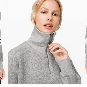 Lululemon stand out Sherpa 1/2 zip in black size 4